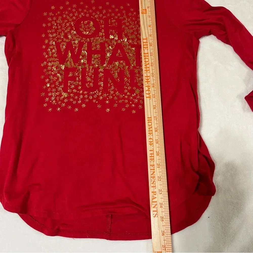 OLD NAVY Girls Red Luxe Holiday Shirt 